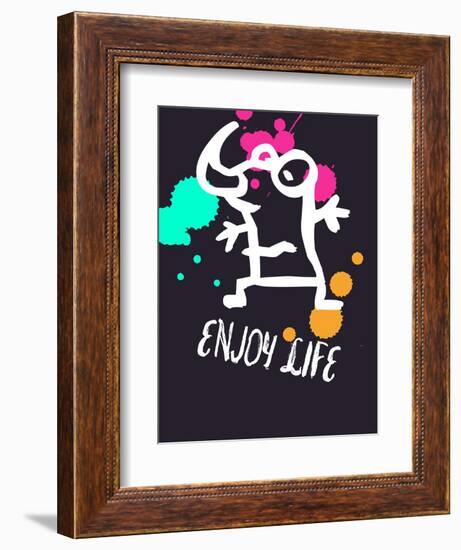 Enjoy Life 2-Lina Lu-Framed Art Print