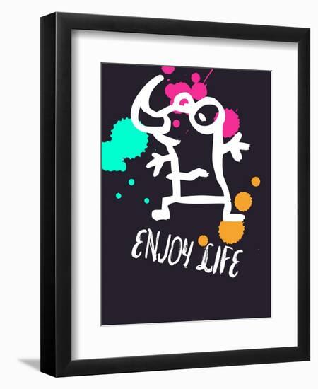 Enjoy Life 2-Lina Lu-Framed Art Print