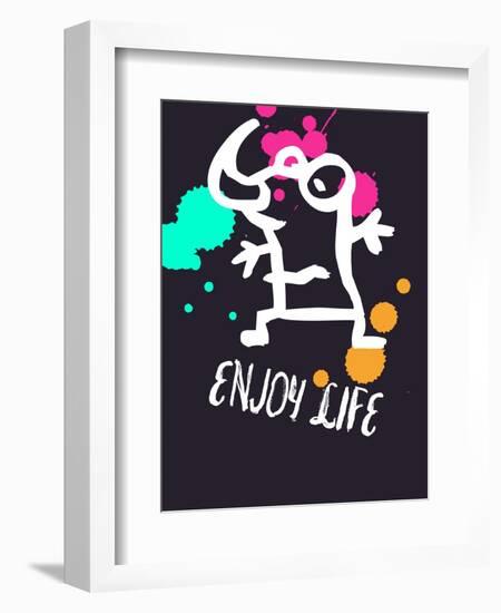 Enjoy Life 2-Lina Lu-Framed Art Print