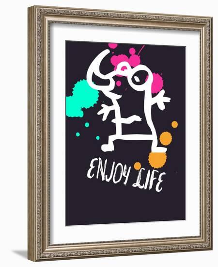 Enjoy Life 2-Lina Lu-Framed Art Print