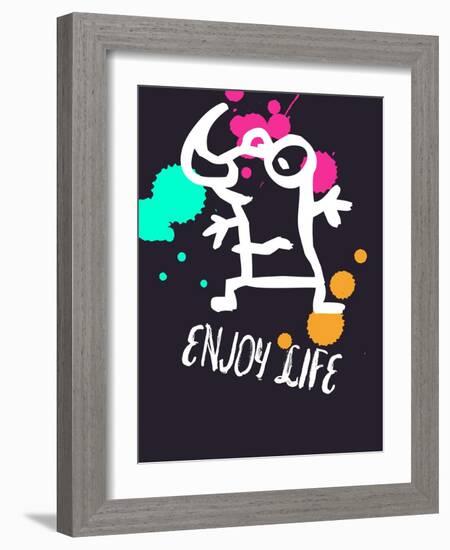 Enjoy Life 2-Lina Lu-Framed Art Print
