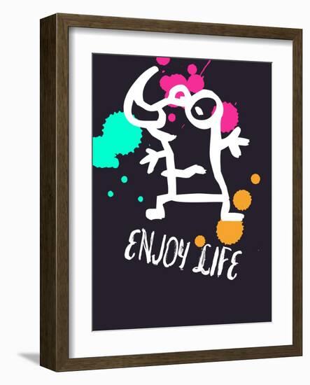 Enjoy Life 2-Lina Lu-Framed Art Print