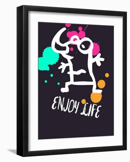 Enjoy Life 2-Lina Lu-Framed Art Print