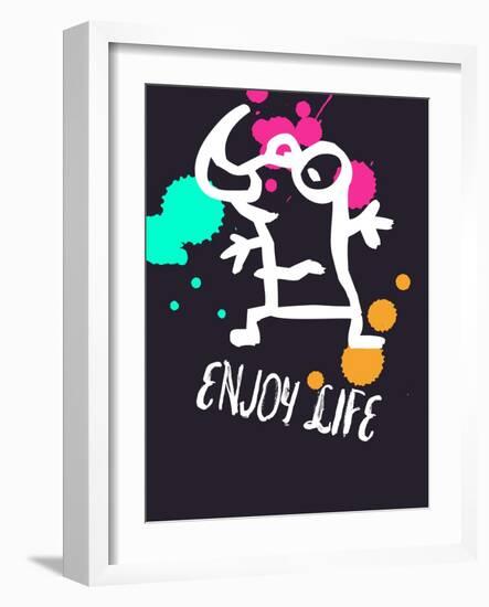 Enjoy Life 2-Lina Lu-Framed Art Print