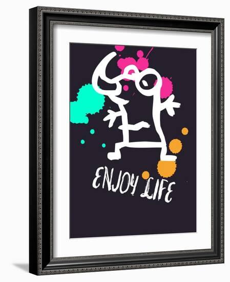 Enjoy Life 2-Lina Lu-Framed Art Print