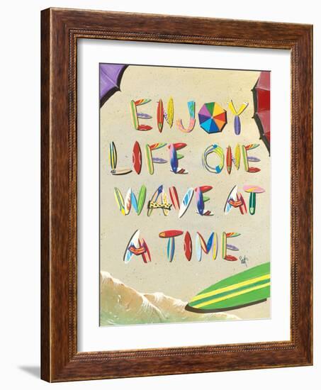 Enjoy Life One Wave at a Time-Scott Westmoreland-Framed Art Print
