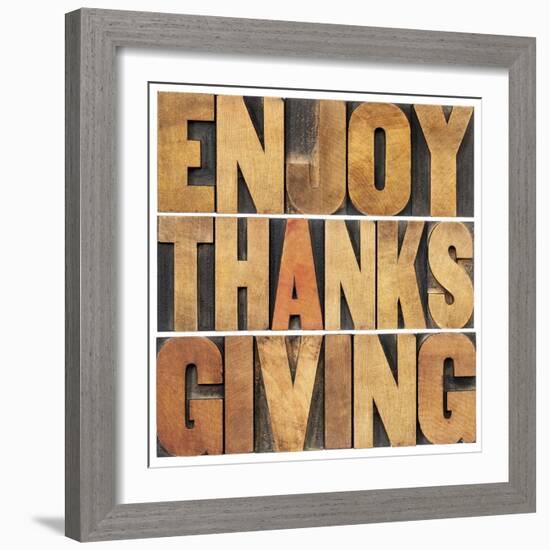 Enjoy Thanksgiving-PixelsAway-Framed Art Print