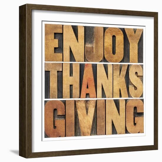 Enjoy Thanksgiving-PixelsAway-Framed Art Print