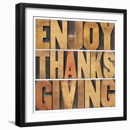 Enjoy Thanksgiving-PixelsAway-Framed Art Print