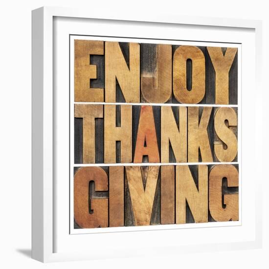 Enjoy Thanksgiving-PixelsAway-Framed Art Print