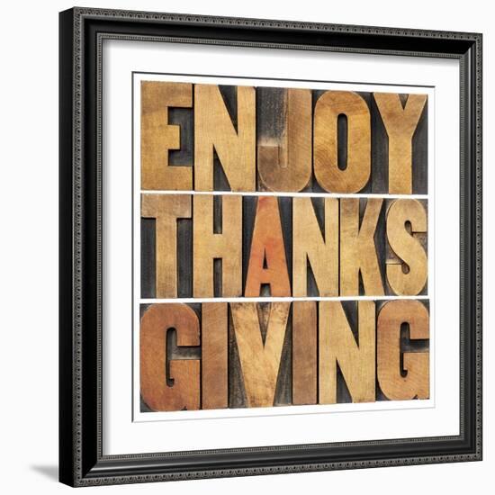 Enjoy Thanksgiving-PixelsAway-Framed Art Print