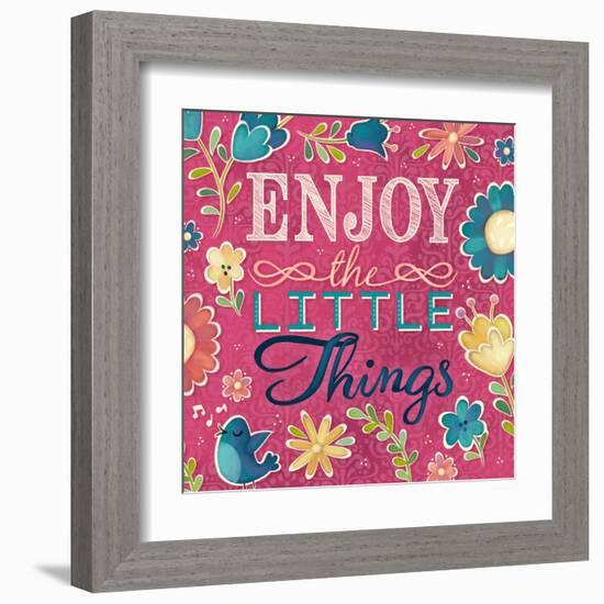 Enjoy the Little Things Burst I-Josefina-Framed Art Print