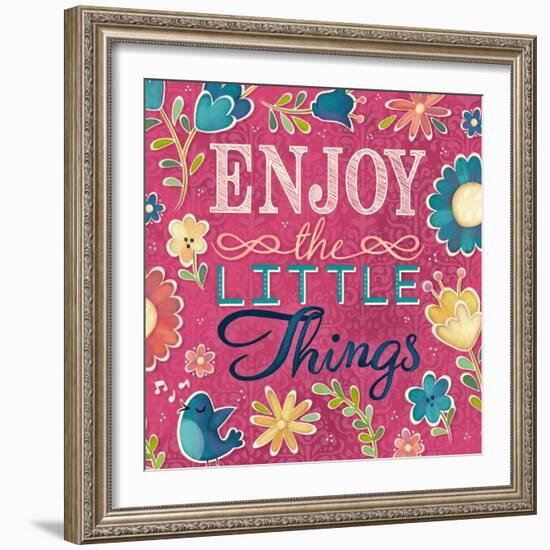 Enjoy the Little Things Burst I-Josefina-Framed Art Print