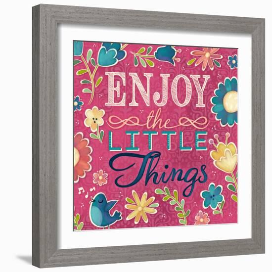 Enjoy the Little Things Burst I-Josefina-Framed Art Print