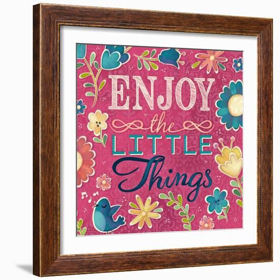Enjoy the Little Things Burst I-Josefina-Framed Art Print
