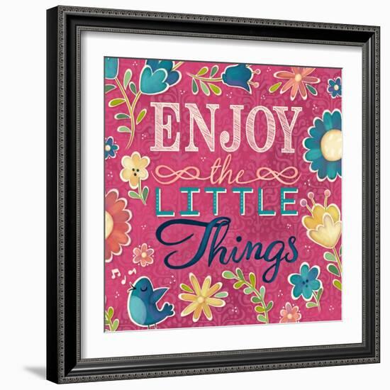 Enjoy the Little Things Burst I-Josefina-Framed Art Print