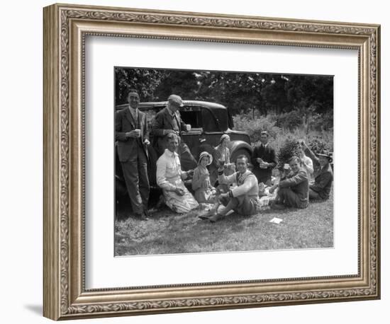 Enjoying a picnic at the MAC Shelsley Walsh Speed Hill Climb, Worcestershire-Bill Brunell-Framed Photographic Print