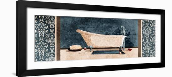 Enjoying Bath-Jace Grey-Framed Art Print