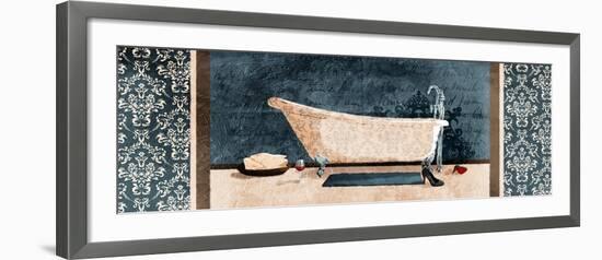 Enjoying Bath-Jace Grey-Framed Art Print