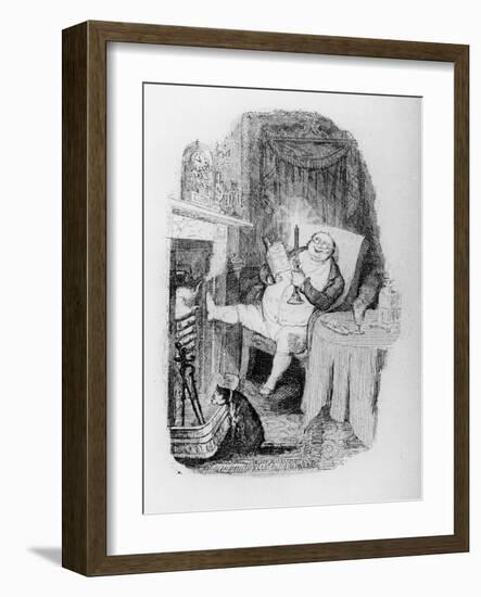 Enjoying Christmas-English School-Framed Giclee Print