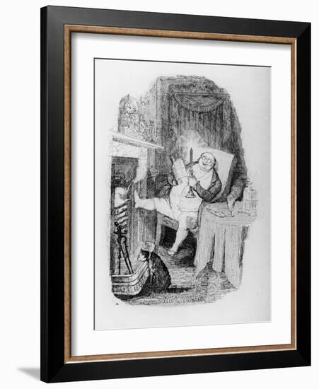 Enjoying Christmas-English School-Framed Giclee Print