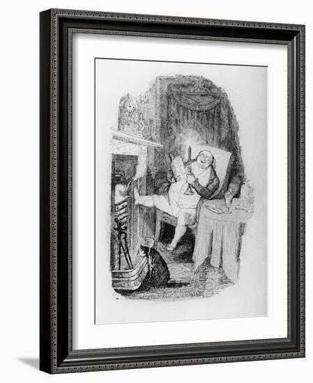 Enjoying Christmas-English School-Framed Giclee Print