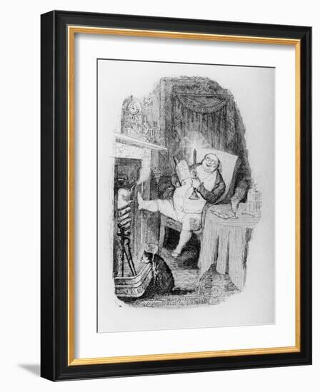 Enjoying Christmas-English School-Framed Giclee Print