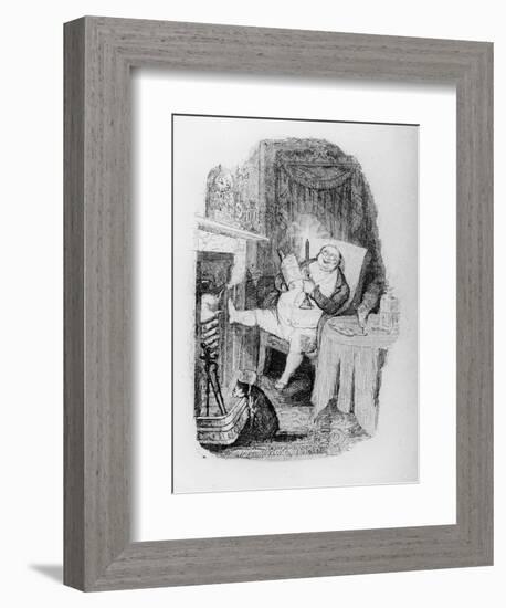 Enjoying Christmas-English School-Framed Giclee Print