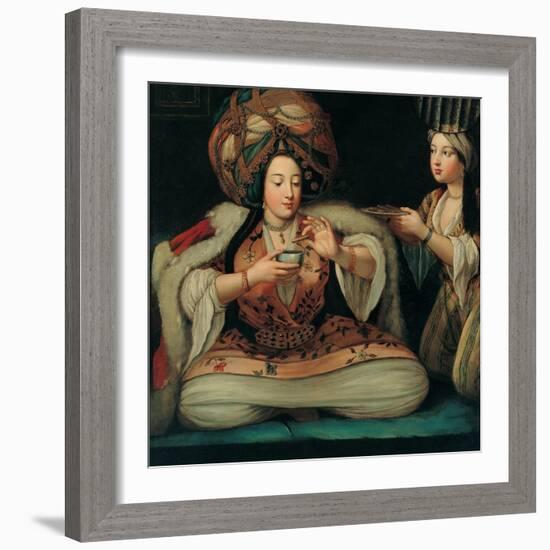 Enjoying Coffee, Early 18th C-null-Framed Giclee Print