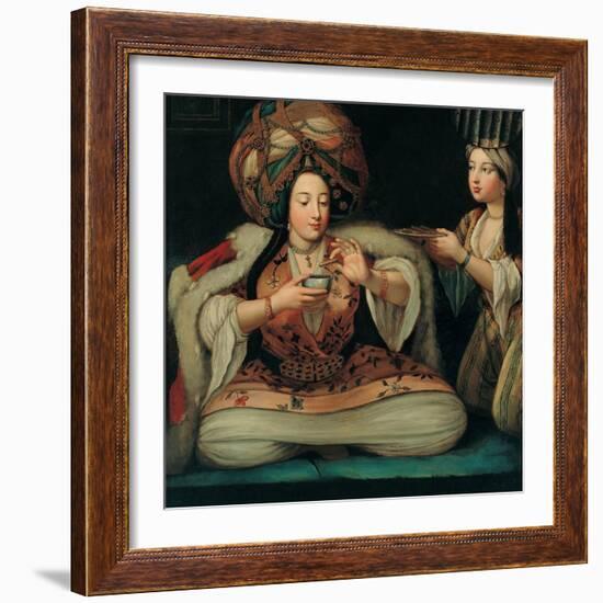 Enjoying Coffee, Early 18th C-null-Framed Giclee Print