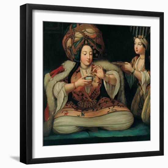 Enjoying Coffee, Early 18th C-null-Framed Giclee Print