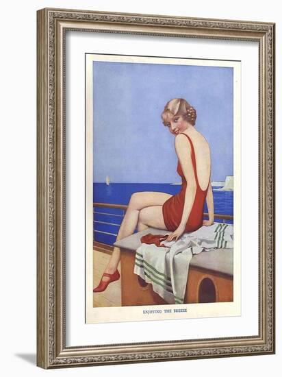 Enjoying The Breeze, UK-null-Framed Giclee Print