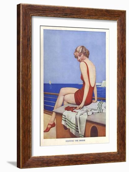 Enjoying The Breeze, UK-null-Framed Giclee Print