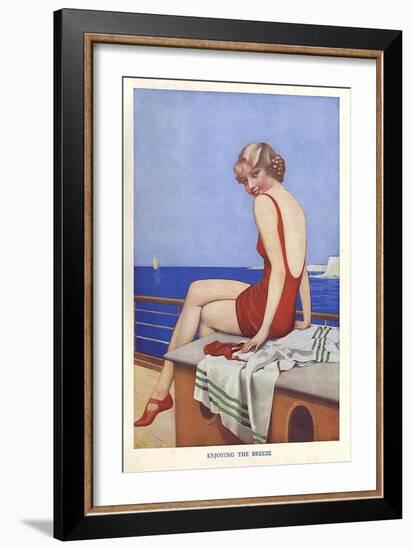 Enjoying The Breeze, UK-null-Framed Giclee Print