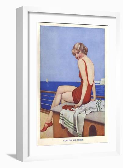 Enjoying The Breeze, UK-null-Framed Giclee Print