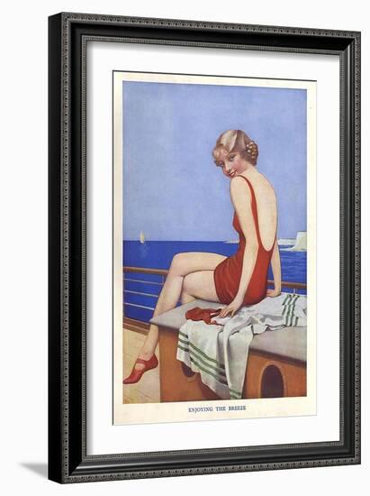 Enjoying The Breeze, UK-null-Framed Giclee Print