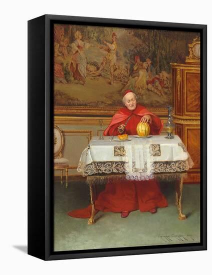 Enjoying the Fruits of the Spirit (Oil on Panel)-Georges Croegaert-Framed Premier Image Canvas