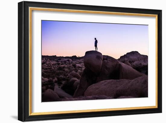 Enjoying The Last Light In The Desert Of Joshua Tree National Park-Daniel Kuras-Framed Photographic Print