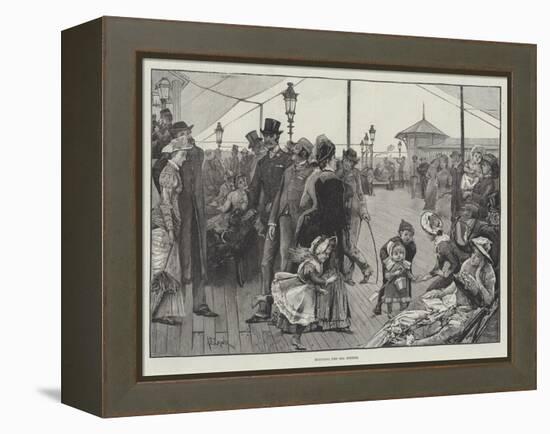 Enjoying the Sea Breeze-Alfred Edward Emslie-Framed Premier Image Canvas