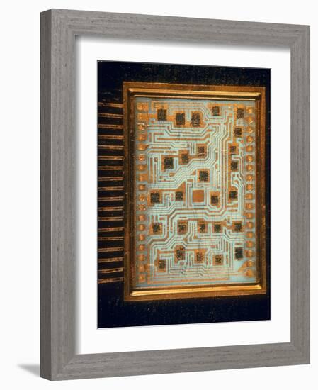 Enlargement of IBM Computer Switching Unit Containing 26 Circuitry Chips-Henry Groskinsky-Framed Photographic Print