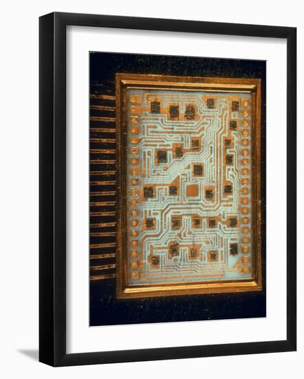 Enlargement of IBM Computer Switching Unit Containing 26 Circuitry Chips-Henry Groskinsky-Framed Photographic Print