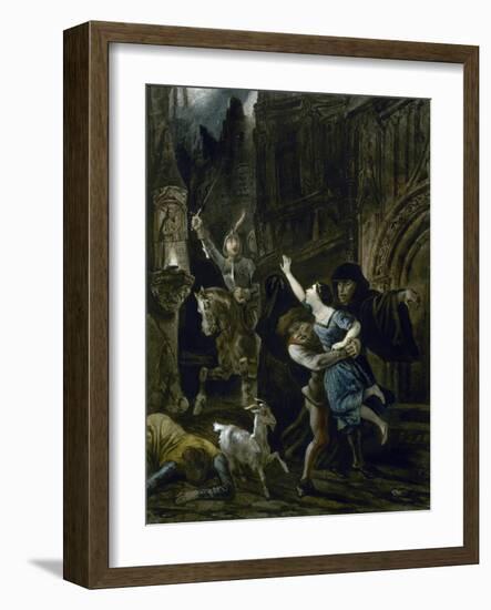 Enlèvement d'Esméralda-Louis Boulanger-Framed Giclee Print