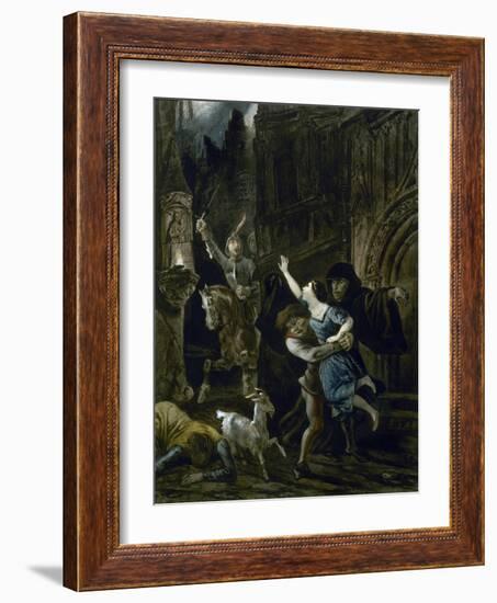 Enlèvement d'Esméralda-Louis Boulanger-Framed Giclee Print