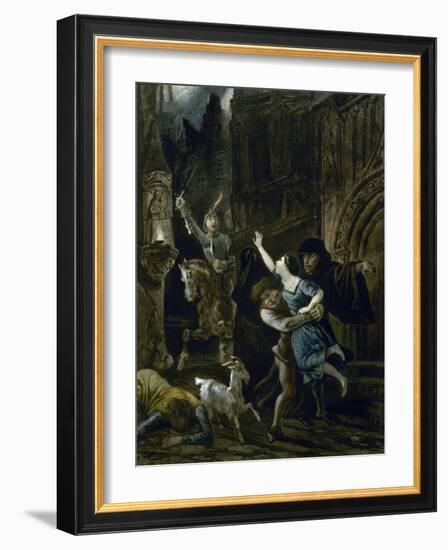 Enlèvement d'Esméralda-Louis Boulanger-Framed Giclee Print