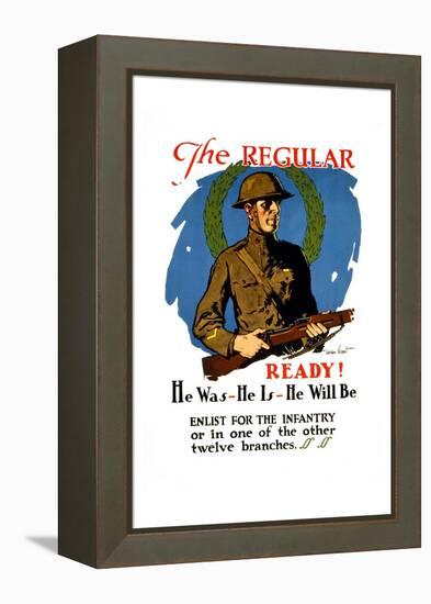 Enlist for the Infantry-Gordon Grant-Framed Stretched Canvas