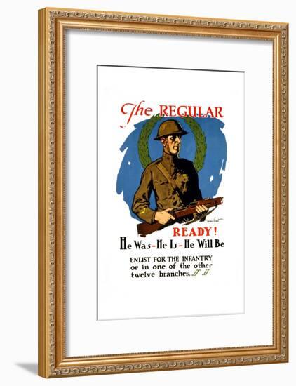 Enlist for the Infantry-Gordon Grant-Framed Art Print