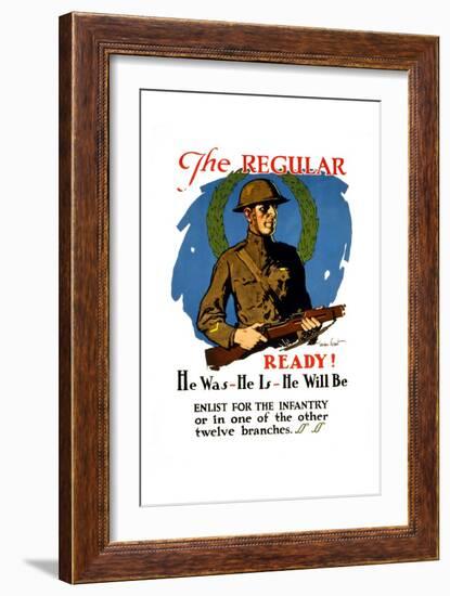 Enlist for the Infantry-Gordon Grant-Framed Art Print