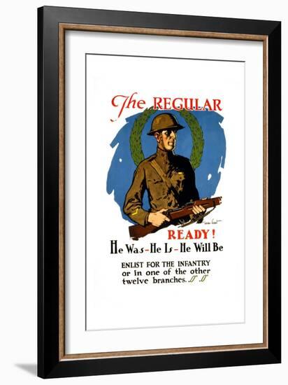 Enlist for the Infantry-Gordon Grant-Framed Art Print