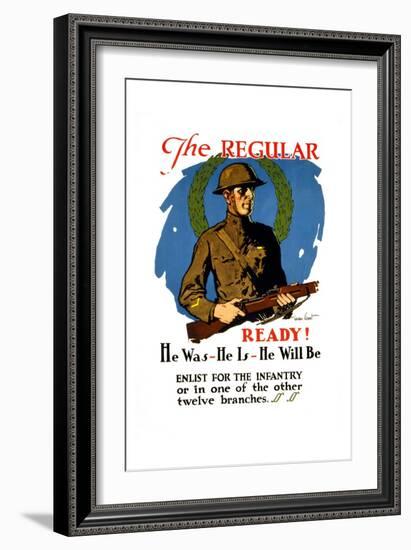 Enlist for the Infantry-Gordon Grant-Framed Art Print