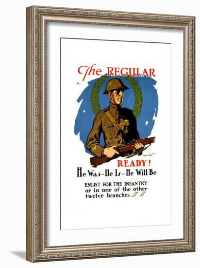 Enlist for the Infantry-Gordon Grant-Framed Art Print